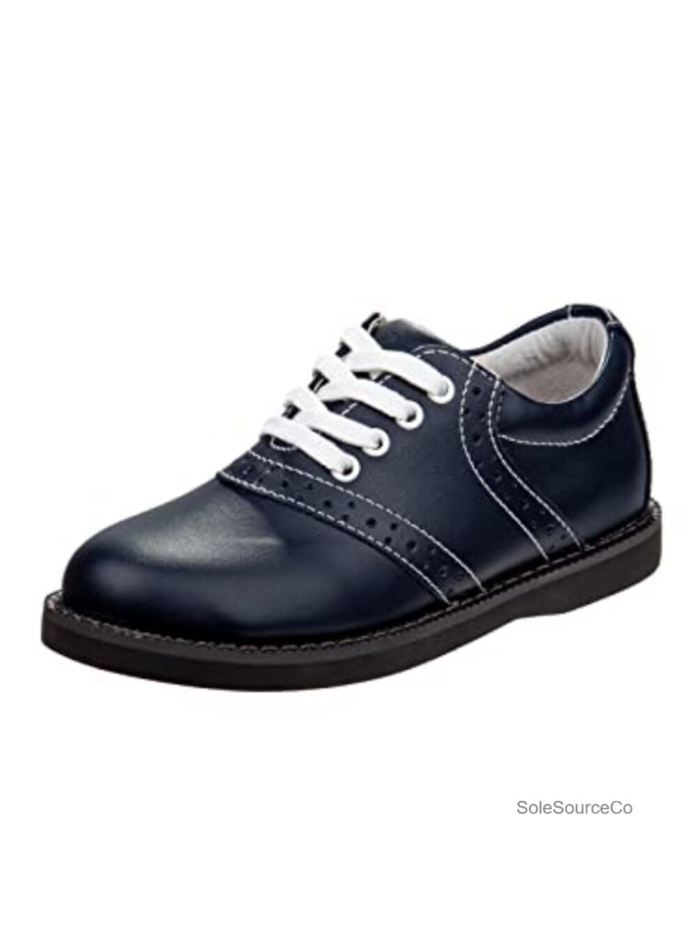 Leather Cheer Oxford Lace-Up Shoes Cushioned Removable Insole